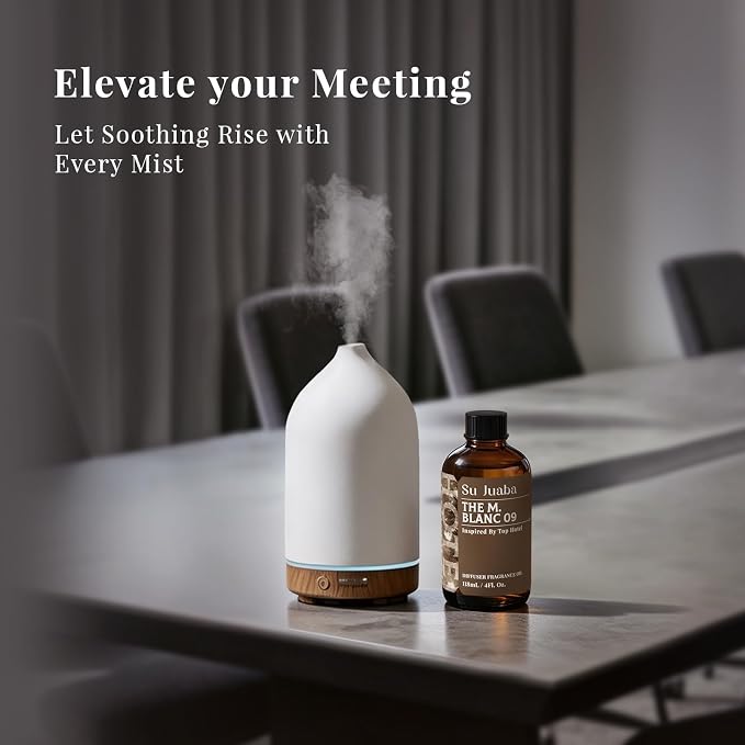 SU JUABA Blanc 09 Diffuser Oil - Inspired by 5 Star Hotel Scent - Magnolia Melon, Luxury Home Fragrance for Aromatherapy, Essential Oils Difffuser, Spray Making, 4Fl Oz