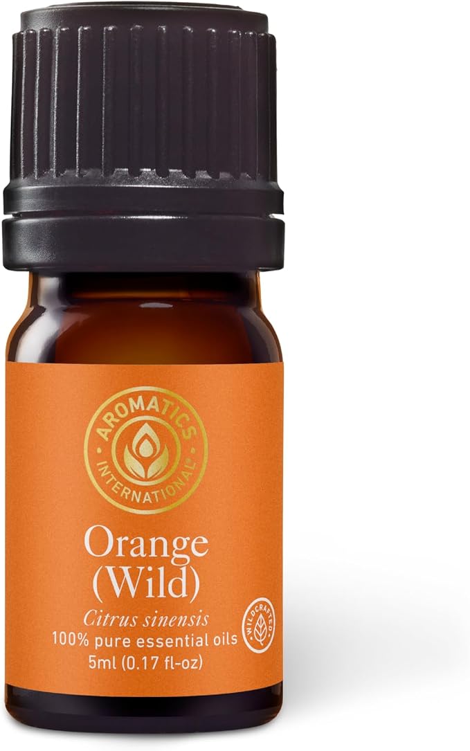 Aromatics International Premium Organic Orange Wild Essential Oil 5ml | 100% Pure Essential Oil for Diffusion & Aromatherapy