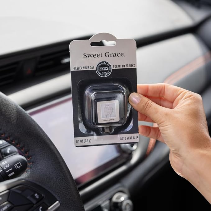 Bridgewater Candle Auto Vent Clip 3 Pack Long Lasting Car Air Freshener-Sweet Grace