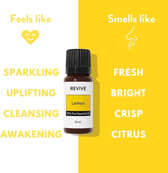 Lemon Essential Oil 120mL by Revive Essential Oils - 100% Pure Therapeutic Grade, for Diffuser, Humidifier, Massage, Aromatherapy, Skin & Hair Care