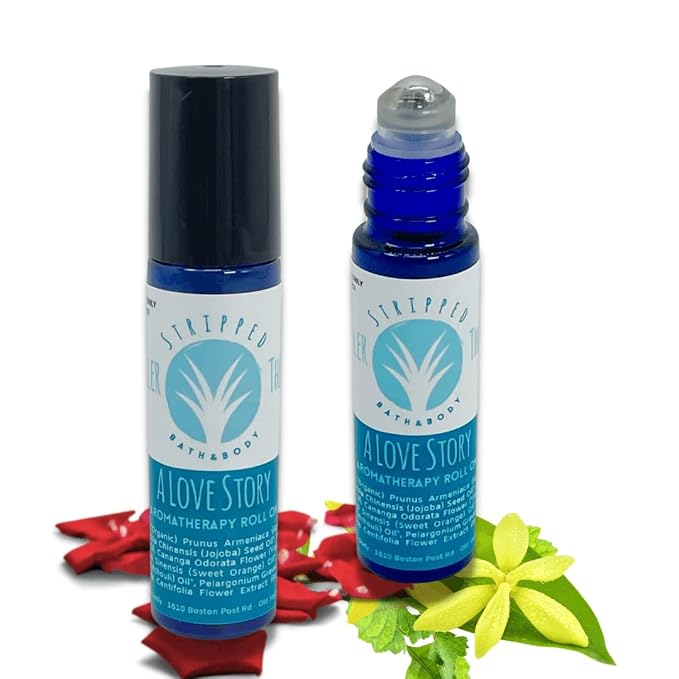 Stripped A LOVE STORY Essential Oil Roll On (12ml) | Couples, Massage, Self-Love Essential Oil Blend | All-Natural Aromatherapy for Romance and Passion