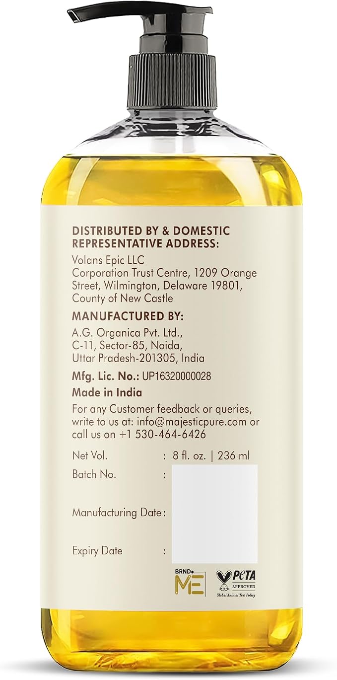 MAJESTIC PURE Coconut Massage Oil for Massage Therapy - Refreshing, and Relaxing - Natural Oils - for All Skin Types - Men and Women - 8 fl oz