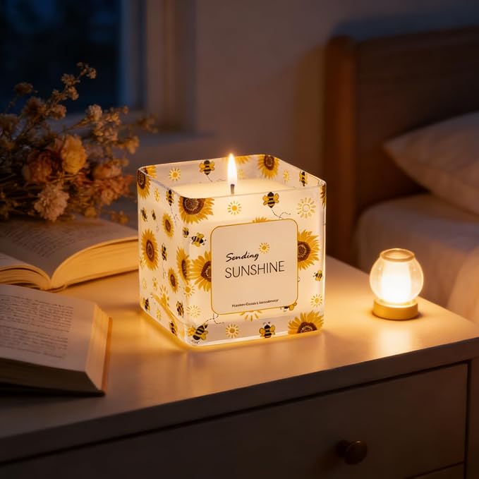 Sunflower Gift Baskets for Women, Sending Sunshine Unique Birthday Cheer Up Self Care Package, Get Well Soon Spa Gifts Set - Thinking of You Gift for Lover, Her, Girls, Women, Sister, Mom