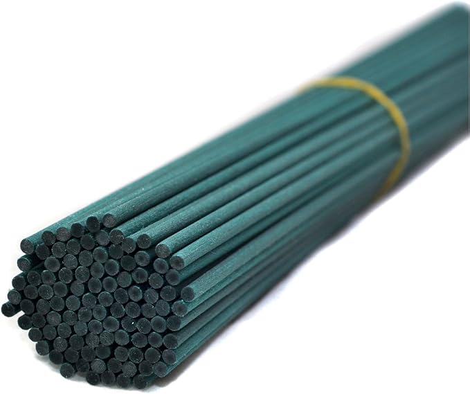 100 Pieces Fiber Reed Diffuser Replacement Refill Sticks (8" x 3mm, Green)