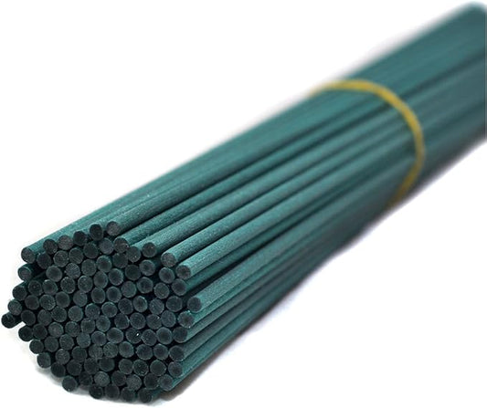 100 Pieces Fiber Reed Diffuser Replacement Refill Sticks (8" x 3mm, Green)