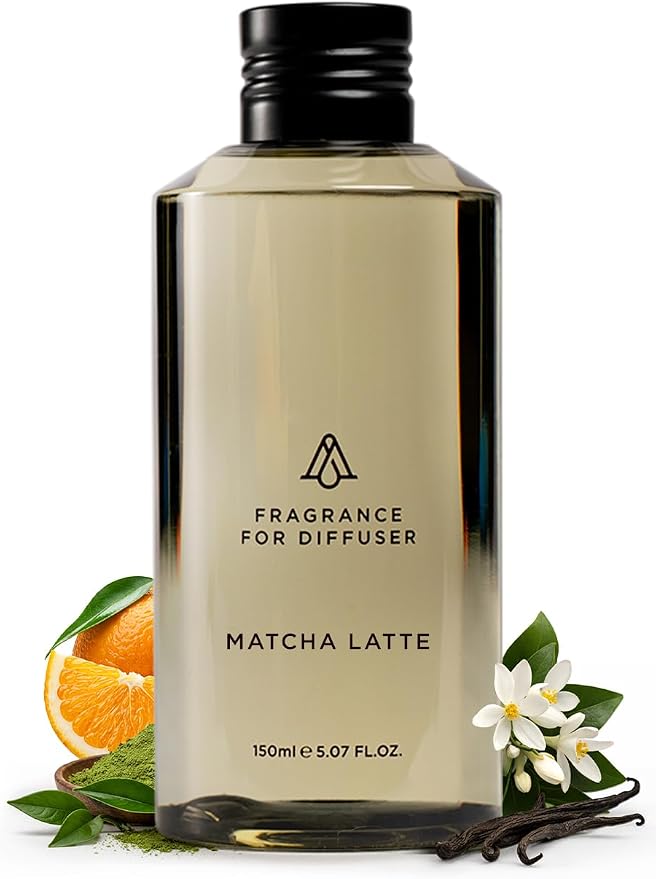 AromaPlan Hotel Scent Diffuser Oil Matcha Latte 5 Fl Oz (148ml) –Luxury Hotel & Home Fragrance Oil - Non Toxic - Made in USA - Bigger Bottle, Bolder Aroma & Longer Lasting