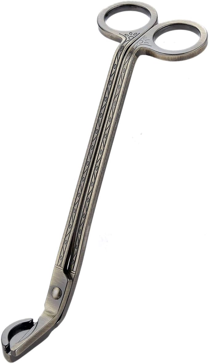 MUXSAM Candle Wick Trimmer - Stainless Steel Wick Clipper Scissor Tool - Reduces Soot (Bronze) 1-Pack