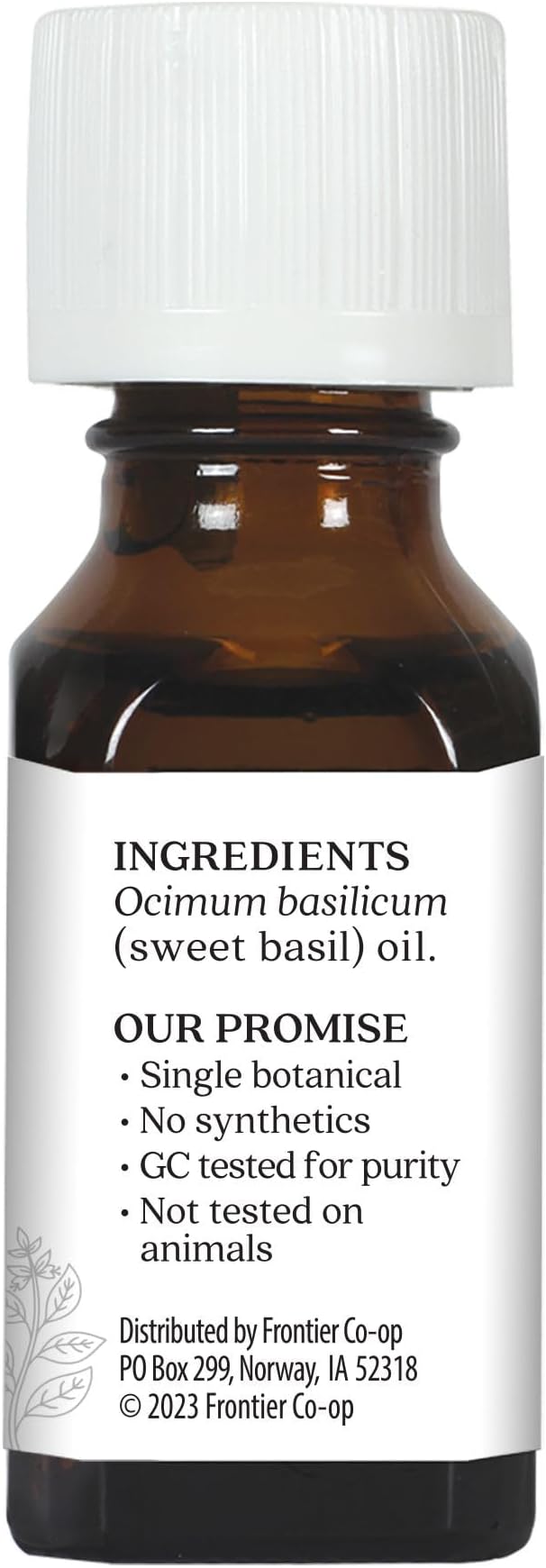 Aura Cacia Sweet Basil Essential Oil, 100% Pure Ocimum Basilicum Oil - Clarifying Aromatherapy for Diffusers, Home Care, Skincare, Custom Blends | 0.5 Fl Oz (Pack of 1)