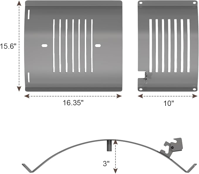 Upgraded Sliding Cover Bottom Kit Replacement for Pit Boss PB1230 Series Combo Pellet Grills,Flame Broiler Parts for Pit Boss PB1230SP, PB1230CC, PB1230G, PB1100PSC2, PB550G Pellet Smoker Accessories