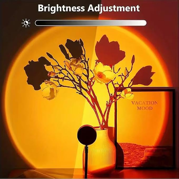 JIMEI Sunset Lamp Projector Led Lights for Bedroom Night Light RGB Lights Sun Sunlight Sunrise Lamp 10w 180° Rotation Mood Lighting Home Room Decor Gifts for Women,Desktop Remote