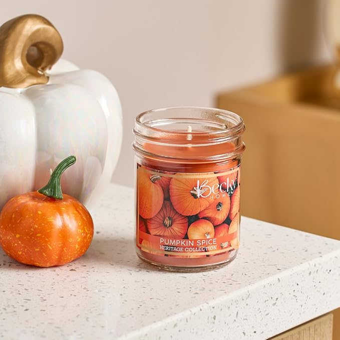8oz Pumpkin Spice Candle, Fall Candles Set, Candles Pumpkin Spice, Pumpkin Scented Candle, Fall Scented Candles for Home, Jar Candles, Candle Gift for Men and Women