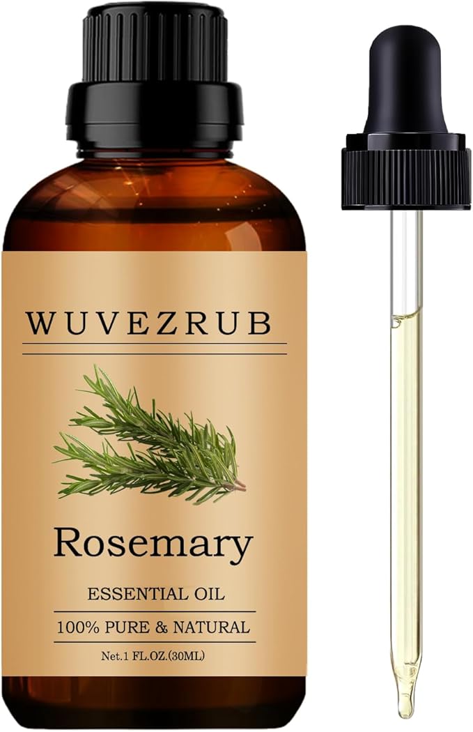 Rosemary Essential Oil, 30 mL (1 fl oz) for Diffuser & DIY | Pure & Natural Rosemary Oil, Long-Lasting Fragrance, Multi-use for Diffuser, Soap & Candle Crafting