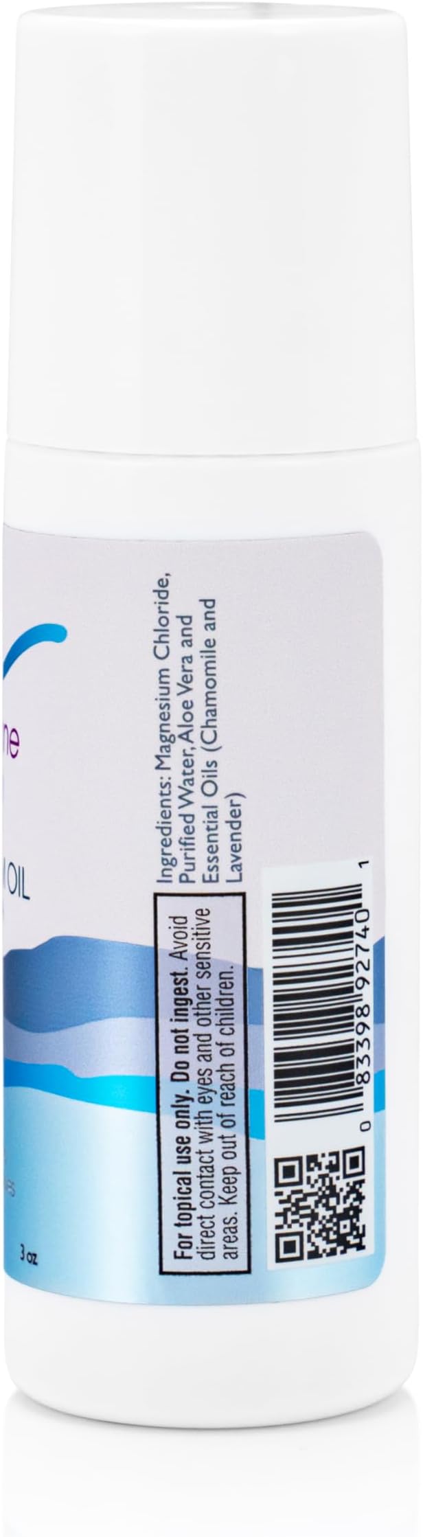 MagneCalm Roll-On with Lavender & Chamomile - Soothing Magnesium, 3 oz