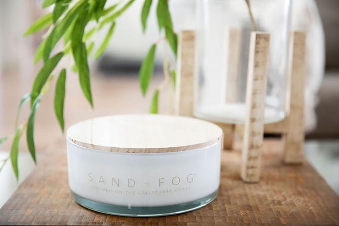 Sand + Fog Scented Candle - Eucalyptus Spa - Additional Scents and Sizes – 100% Cotton Lead-Free Wick - Luxury Air Freshening Jar Candles - Perfect Home Décor for Your Cocktail Table – 23 oz