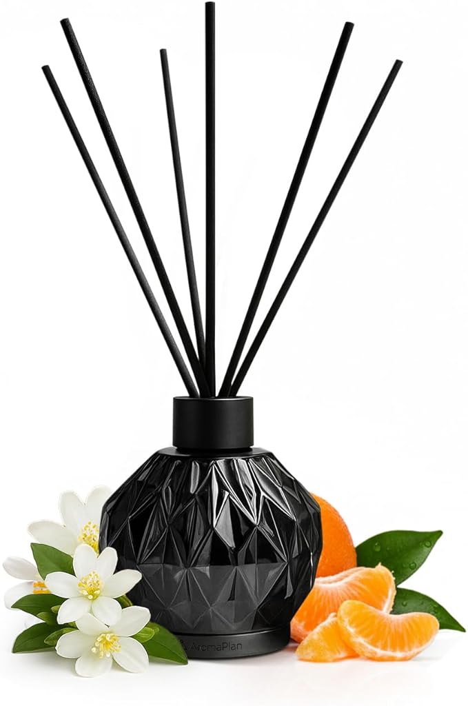 AromaPlan Reed Diffuser, Fresh & Clean Scent Diffuser (8.45 fl oz, 250ml)- Luxury Reed Diffusers Set for Home- Includes Reed Diffuser Sticks & Fragrance Oil in a Glass Bottle