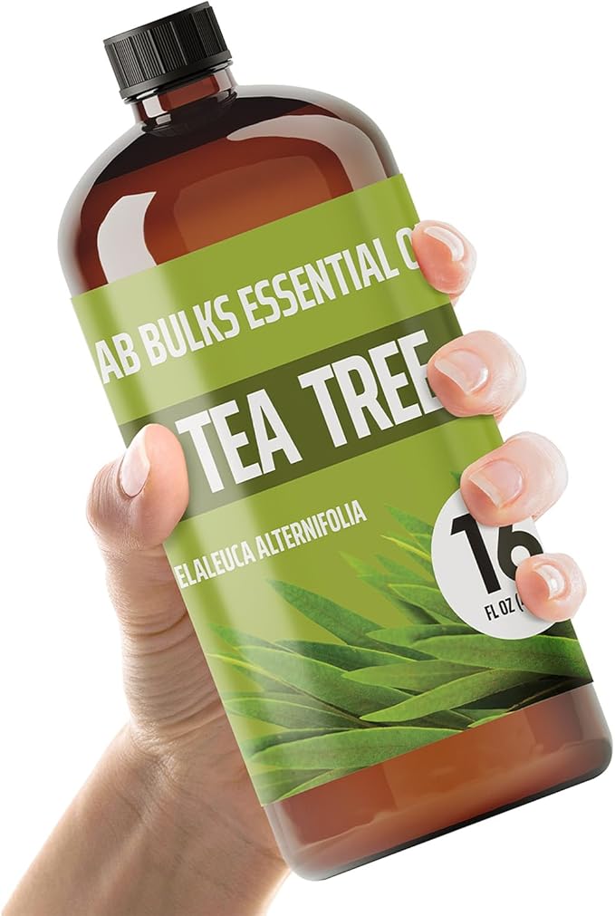 Lab Bulks Essential Oil Tea Tree Essential Oil 16 oz Big Bottle for Diffuser, Face, Hair, Aromatherapy, and Tea Tree Spray (473 ml)