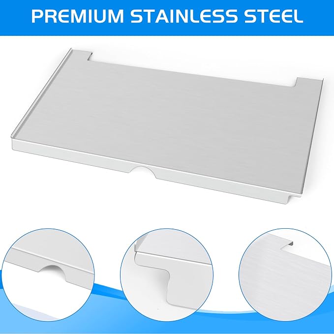 Drip Tray Heat Baffle for Traeger Timberline 1300 Gen-1 Series Grease Drip Pan KIT0237 BCA964 Replacement Parts Wood Pellet Grill Diffuser Plate Stainless Steel Heavy Duty BBQ Smoker Parts