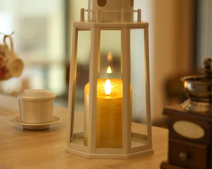 ANGELLOONG Gold Flameless Candles with Remote, Real Wax Battery Operated Electir LED Pillar Candles with Timer for Valentines Wedding Party Home Decor Halloween Christmas, Set of 3