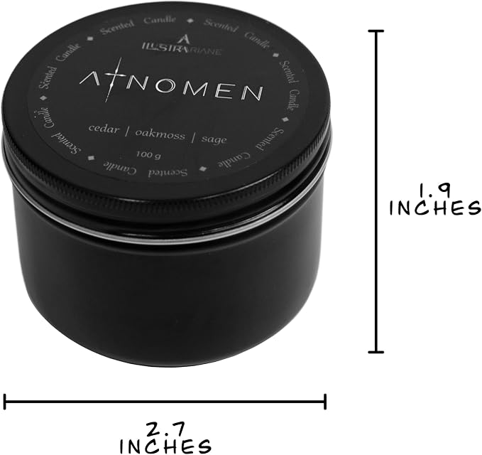 Relaxing Scented Candle - Cedar, Oakmoss and Sage - 100g