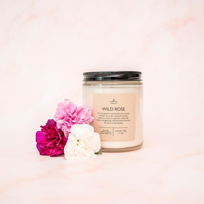 Handmade | Soy Candle (Wild Rose, 8 oz.)