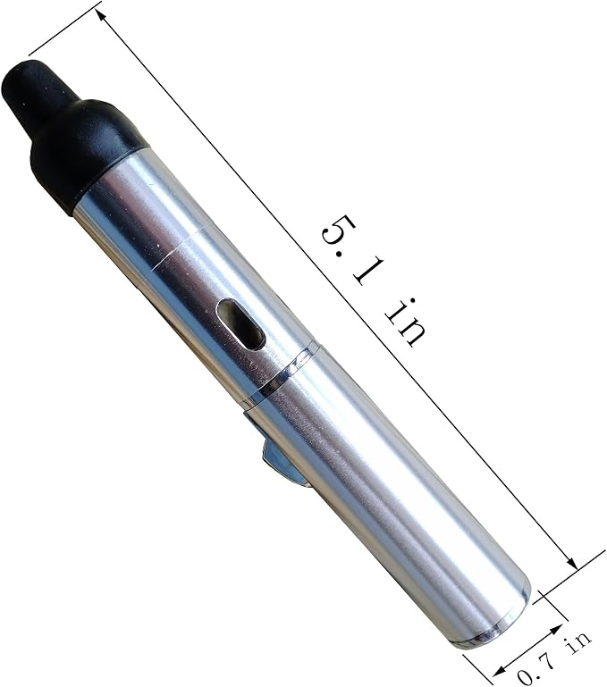 Torch Lighter,Handheld Multifunctional All-in-One Tube Built-in Detachable Windproof Lighter,Outdoor,Indoor,Camping,Candle,Birthday,Silver(2PCS)