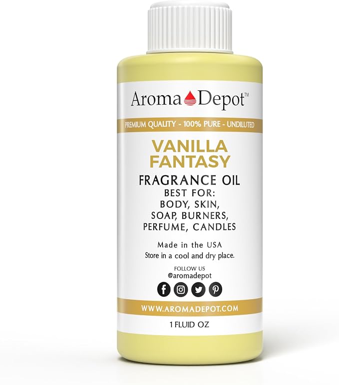 1oz / Vanilla Fantasy Perfume Oil for Making, Body Oil, Soap, Candle Making & Incense. Our Version is a Premium Quality Undiluted & Alcohol Free