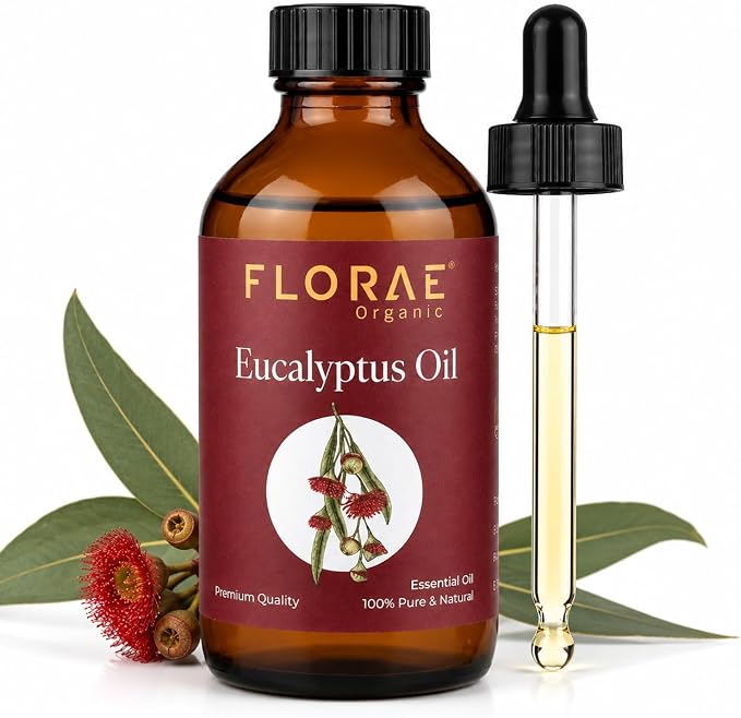 Eucalyptus Essential Oil 4 Fl Oz – 100% Pure and Natural Eucalyptus Oil for Diffuser and Aromatherapy, Skin, Massage, Candle and Soap Making Fragrance with Premium Glass Dropper