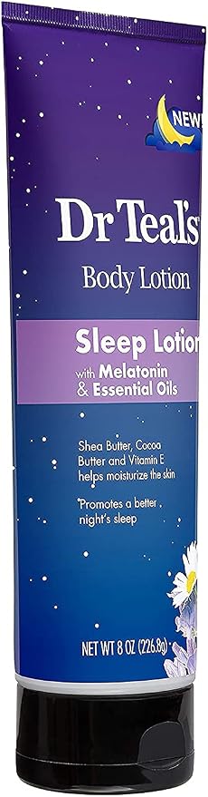 Dr Teal's Foaming Bath & Body Lotion Gift Set (2 Pack, 42oz Total) - 34oz Soothe & Sleep Lavender Foaming Bath & 8oz Nighttime Therapy Melatonin Body Lotion - for a Better Nights Sleep
