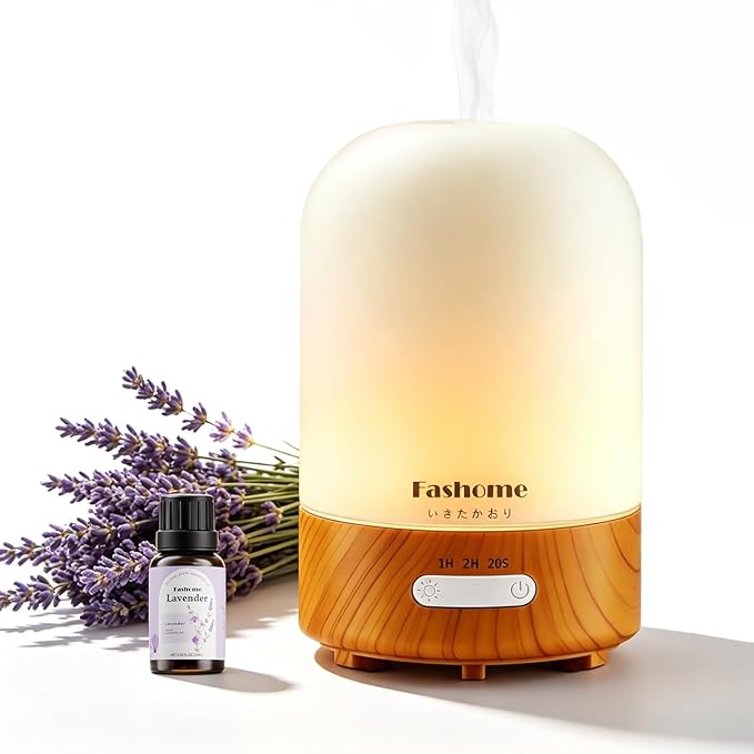 Essential Oil Diffuser for Home, Ultrasonic Cool Mist Air Aromatherapy Humidifier, Mini Scent Air Machine Portable Aroma Diffuser with Changing Lights & Auto Shut-Off for Home Bedroom Office Yoga