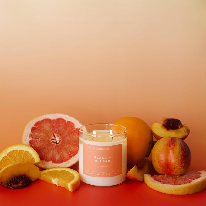 Calyan Wax Co. Peach & Nectar 2 Wick Candle