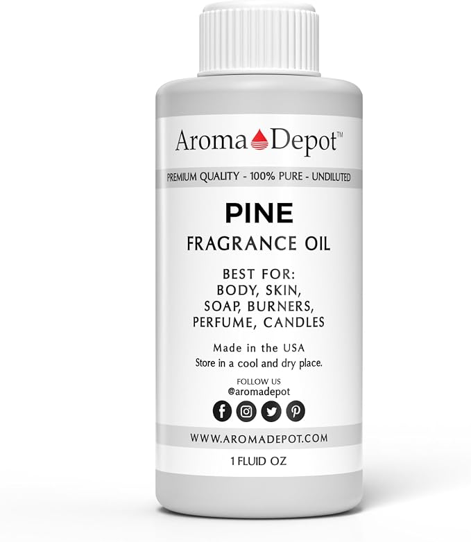 Aroma Depot 1oz Pine Perfume Oil for making, Body Oil, Soap, Candle Making & Incense. Our version is a Premium Quality Undiluted & Alcohol Free
