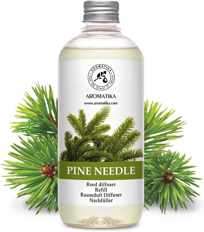 Pine Diffuser Refill 17.0 Fl Oz - Fresh & Long Lasting Fragrance - Scented Reed Diffuser - Diffuser Oil Refill - for Aromatherapy - Office - Air Fresheners w/Natural Essential Pine Needle Oil