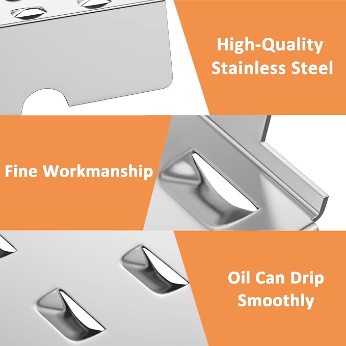 AJinTeby Drip Tray Heat Baffle Replacement for Camp Chef 24 Series Pellet Grills, PG24SG-4, SmokePro SG 24, STX 24, Heavy Duty Steel Drip Pan Fits Traeger Pro 20 22 575 Series