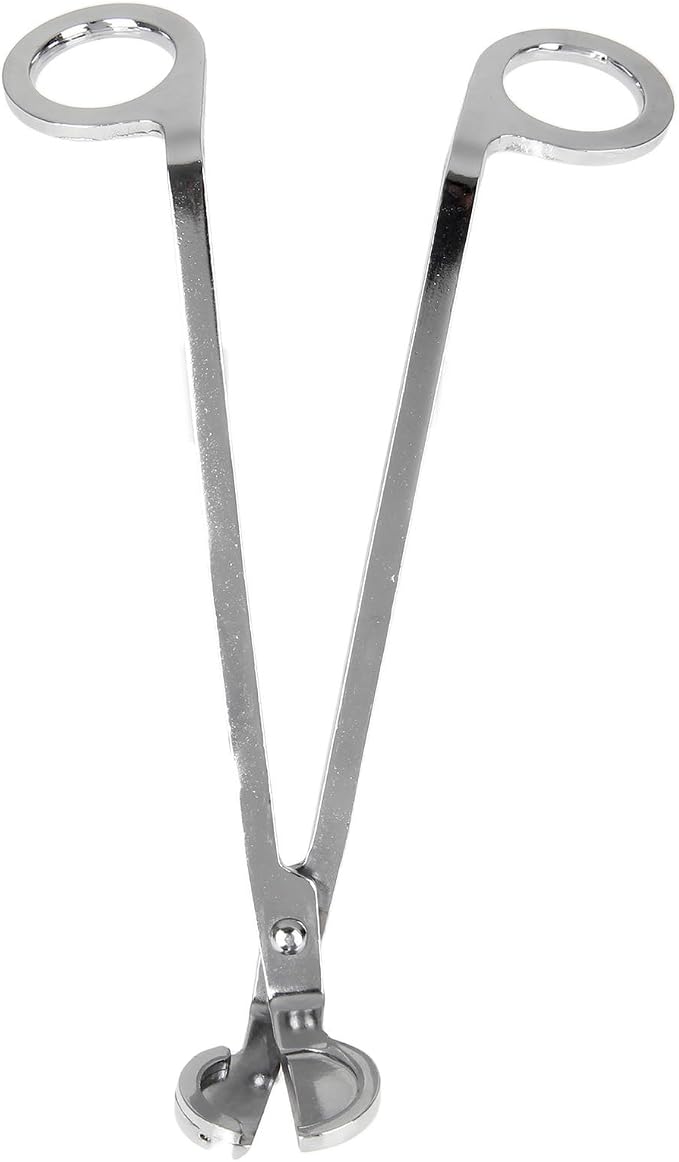 MUXSAM Candle Wick Trimmer, Candle Wick Cutter, Candle Scissors Cutter, 1-Pack Stainless Steel Wick Clipper Scissor Candle Tool for Trim Wick to Burn, Reduces Soot (Silver)