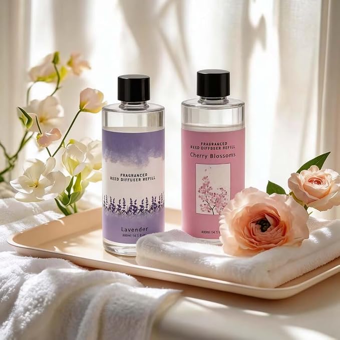 Scent Diffuser Oil Refill | 13.53 fl oz(400ml) Home Fragrance Defusers | Scented Aroma Essential Oil Reed Diffuser Lemon 400ml