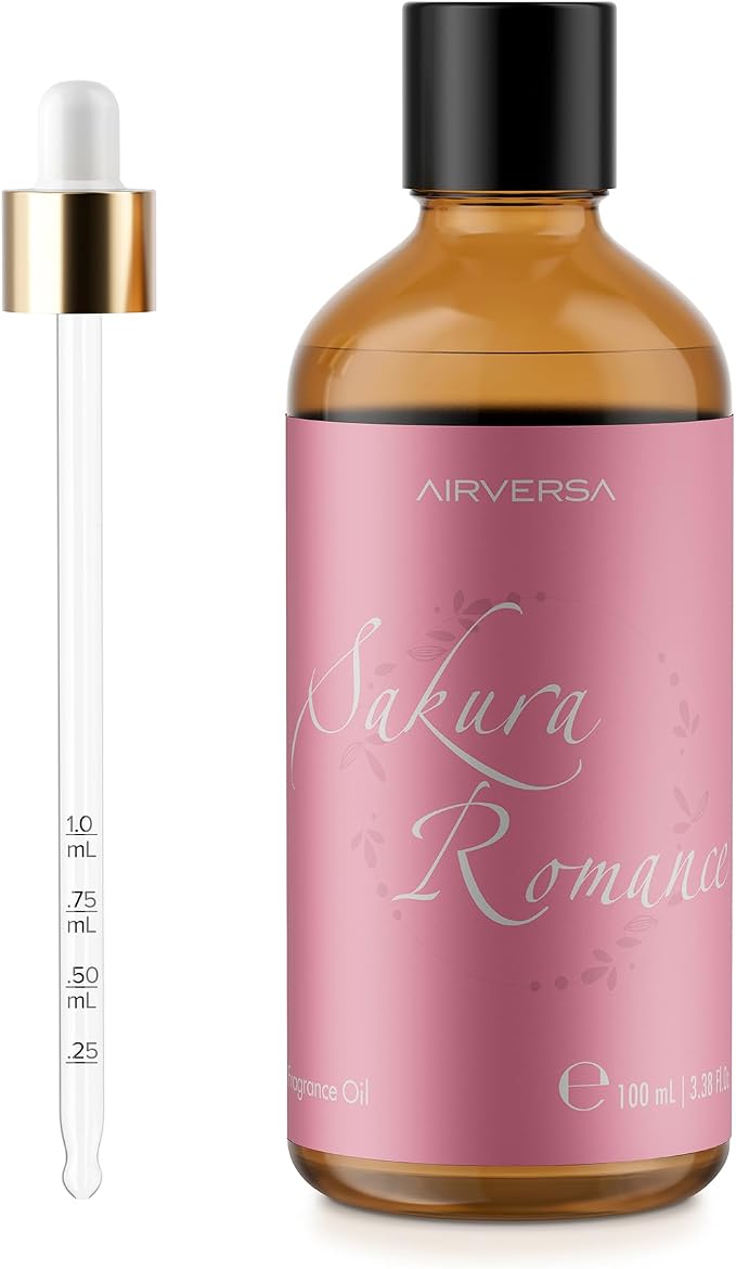 Airversa Diffuser Oil, Fragrance Oil, Hotel Scent Oil 3.38 Fl Oz | 100 mL - Sakura Romance