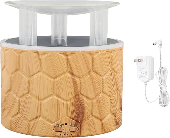 Auto Shut Off Essential Oil Diffuser,3in1 400ml Diffuser Set with Timer 2H 4H 8H for Office Home Bedroom Living Large Room (US Plug 100-240V)