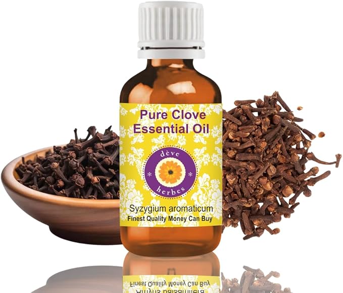 dève herbes Clove Essential Oil (Syzygium aromaticum) Pure | Non-Sticky | Non-Greasy | Lightweight | Men & Women | All Skin Types | Steam Distilled 15ml (0.5 oz)