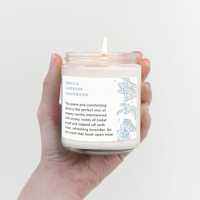 CE Craft Book Themed Scented Candle - Gift for Her, Library Book Candle, Book Lover Gift, Reading Candle, Bookstore Book Lover Reader Bookish Scents for Bibliophiles (Currently Reading)