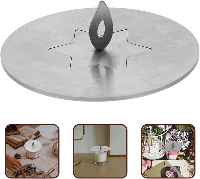 Amosfun Candle Snuffer with Handle Portable Candle Extinguisher Lid for Scented Tea Light Jar Candles Safe Flame Put Out Tool 3.14 X 3.14 X 0.98 Inch