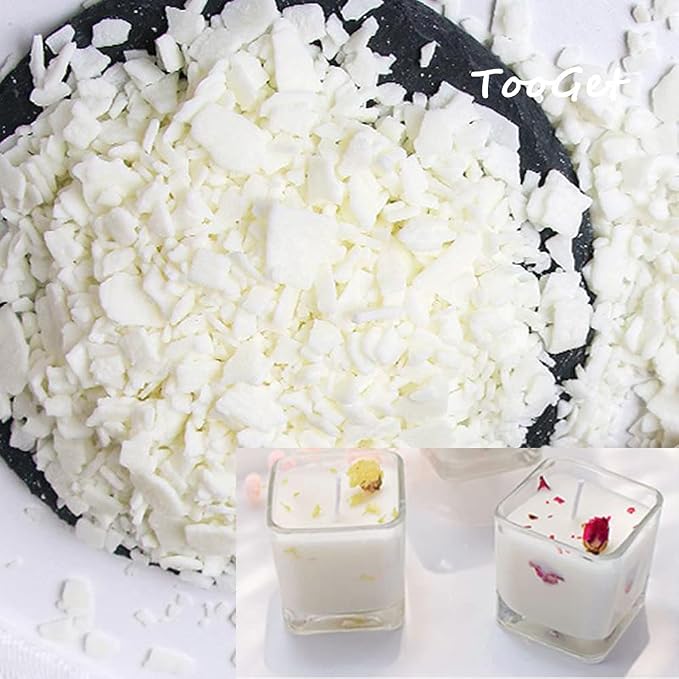 TooGet Pure White Soy Wax Flakes, 100% Natural Soy Wax Bulk for Candle Making DIY, Premium Quality, Top Grade - 10 Pound