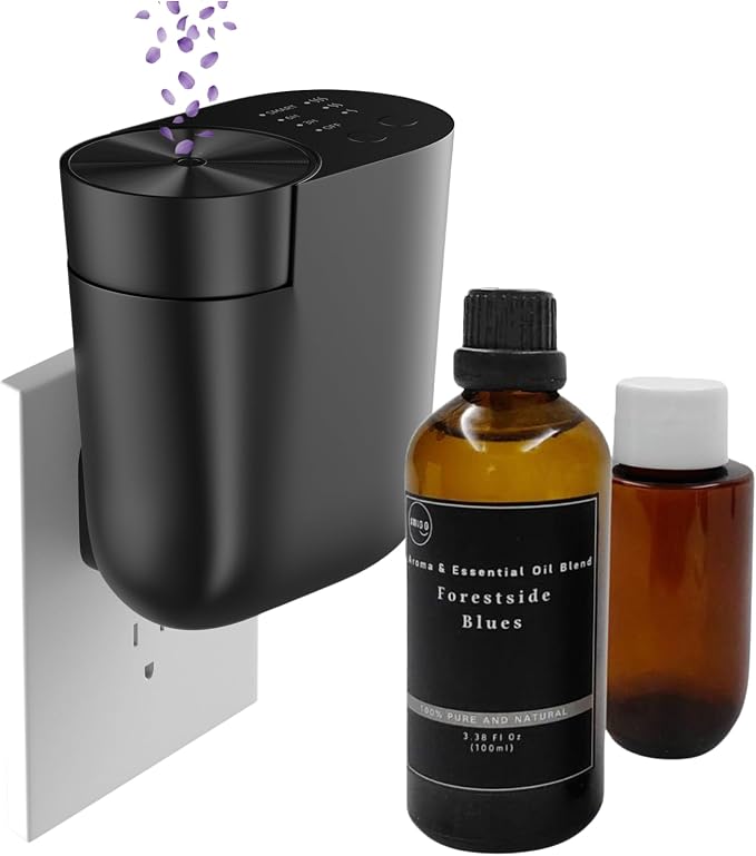 Plug-in Oil Diffuser Kit, Waterless Diffuser with Essential Oil- Inspired by Luxury Hotel, Portable Scent Diffuser 60ml for Home, Office, Spa (1 Fragrance 100ml and Extra Empty Bottle Included)