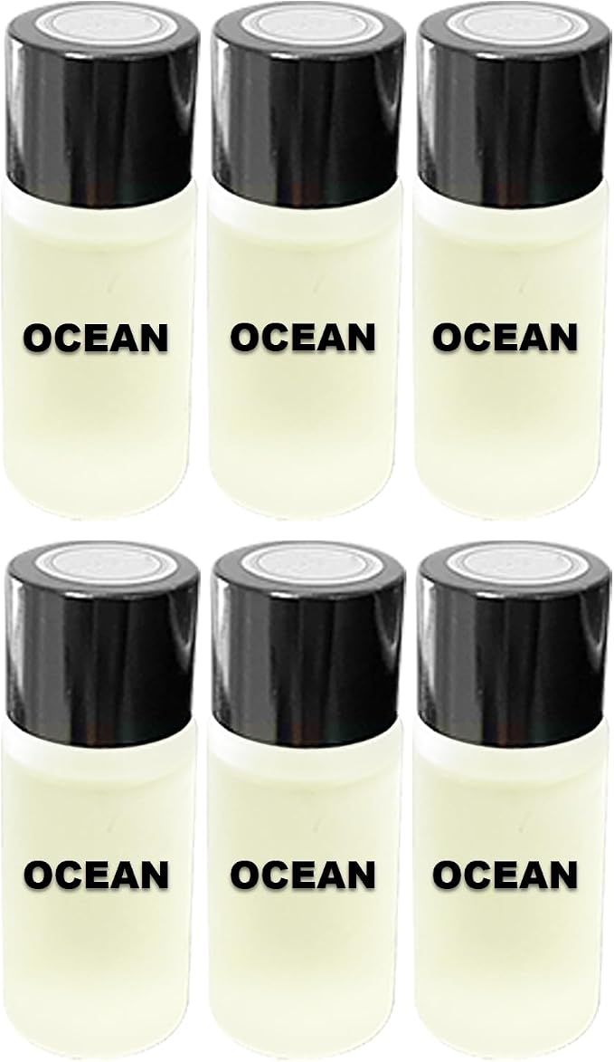 Car Air Freshener Refill Liquid Set of 6 x 10 ML - Smart Car Air Freshener Refill - Car Fragrance Refill - Car Diffuser Refill (Ocean)