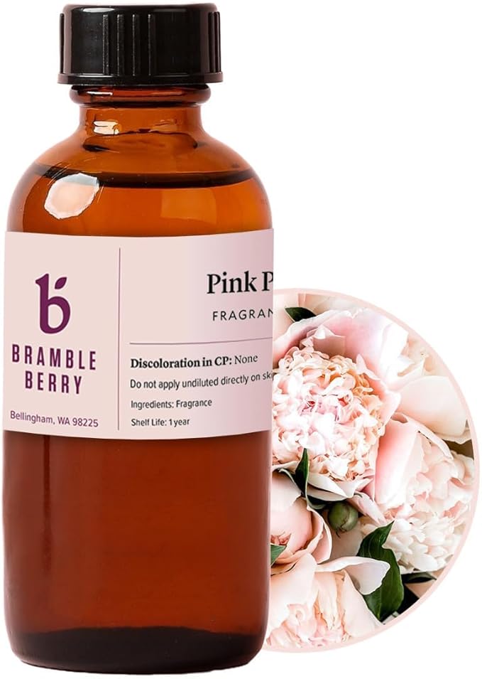 Bramble Berry Pink Peony Fragrance Oil | Pink Peony Scent for Soap Making, Candle Making, Lotion & Bath Bombs | Skin Safe, Vegan, Paraben & Phthalate Free, DIY Craft Essential