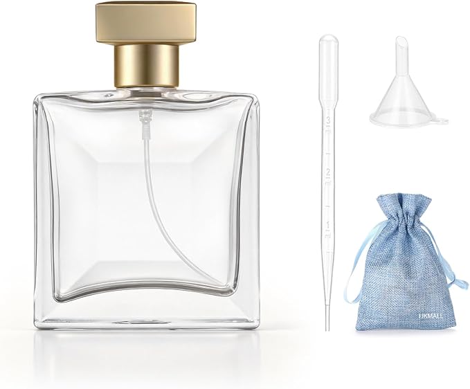50ml Clear Glass Perfume Sprayer | Refillable, Travel Atomizer