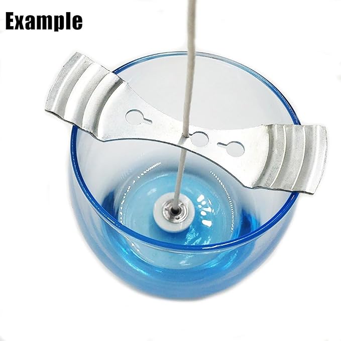 EricX Light 8 inch Candle Wick with Candle Wick Stickers and Candle Wick Centering Device,60 pcs for Candle Making