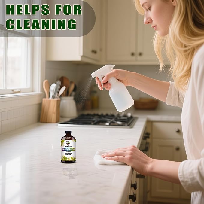 Honeysuckle Essential Oil, Honeysuckle Oils, for Diffuser, DIY Candles, Soap, Humidifier, Home, Gift, Essential Oil, GV77ZF Honeysuckle Fragrance Oil - 4 fl oz (120 ml)
