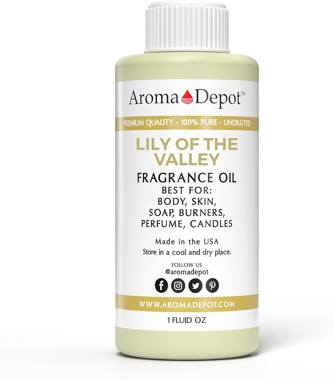 Aroma Depot 1oz / Lily of The Valley Perfume/Body Oil Our Interpretation, Premium Quality Uncut Fragrance Oil Soap, Candle Making & Incense
