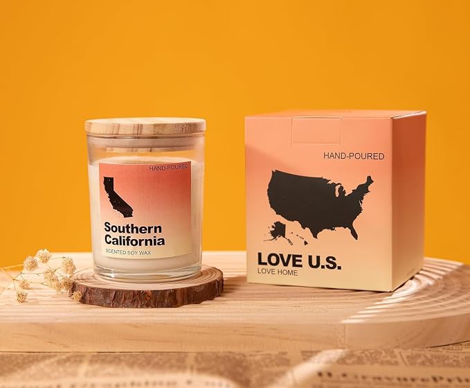 Southern California Gifts, Southern California Themed Gifts, Southern California Souvenirs Gifts, Home Sick Gifts, Southern California Gifts for Women, Men, Southern California Scented Candle