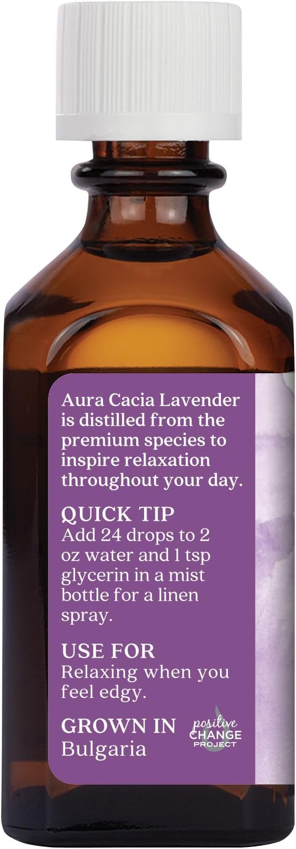 Aura Cacia 100% Pure Lavender Essential Oil | GC/MS Tested for Purity | 60 ml (2 fl. oz.) | Lavandula angustifolia